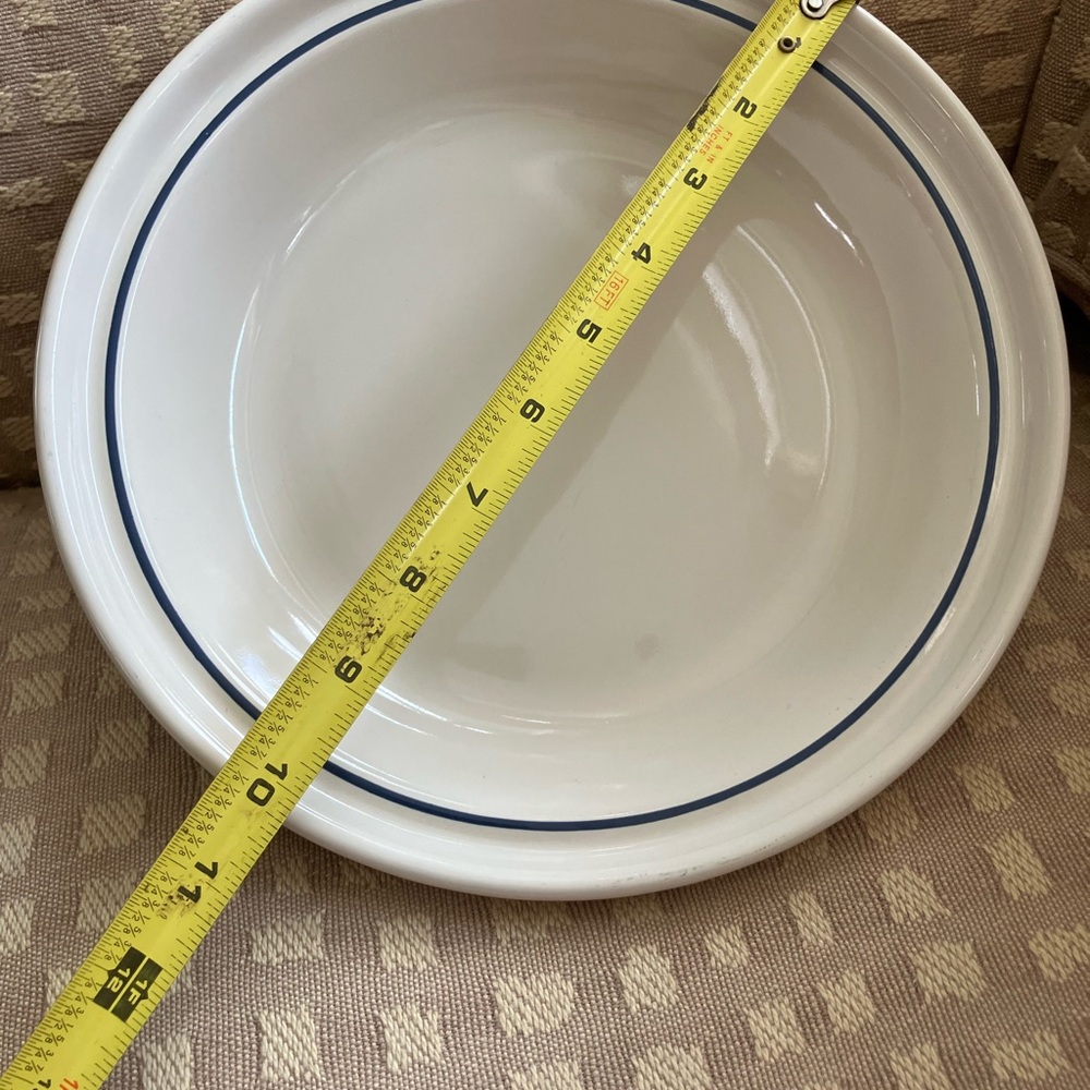 Vintage Longaberger Pottery Off-White Ceramic Pie Pan Plate 10 inches - Picture 2 of 16